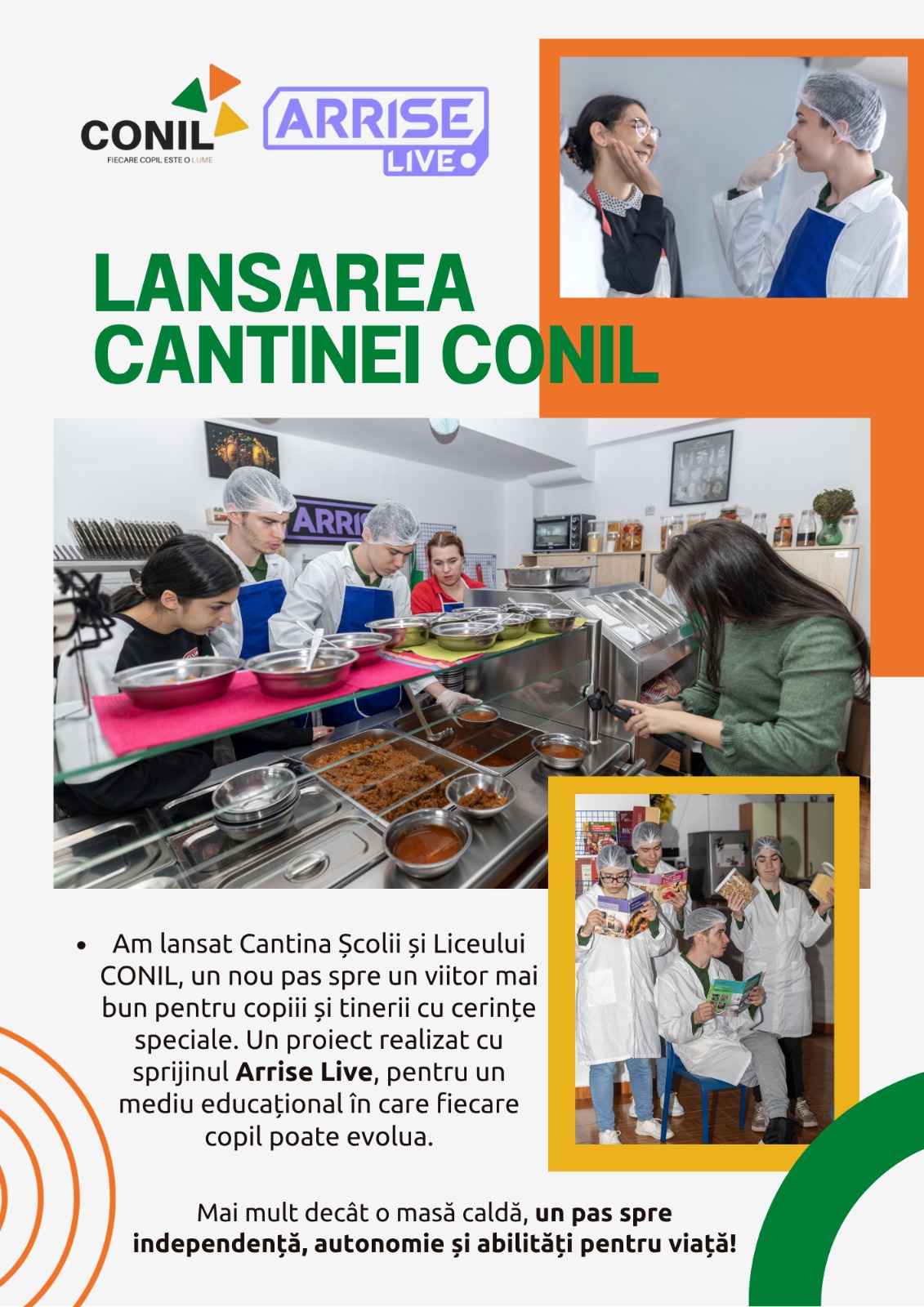 Asociatia CONIL a lansat o linie de autoservire pentru elevii cu cerinte educationale speciale.